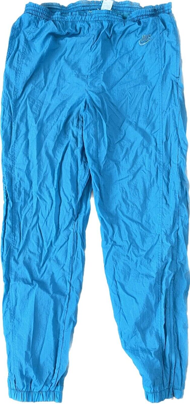 Vintage 80s 90s Nike Teal Track Sweatpants Jogger Active Sweatpants Grey Tag VTG
